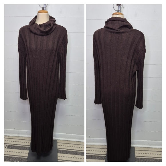 Free People Beach Wanda Brown Sweater Dress Size L - Picture 2 of 11